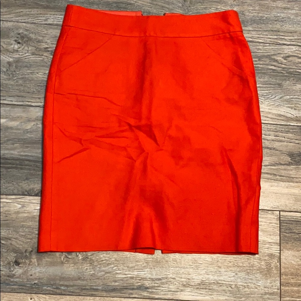 J. Crew Red Pencil Skirt